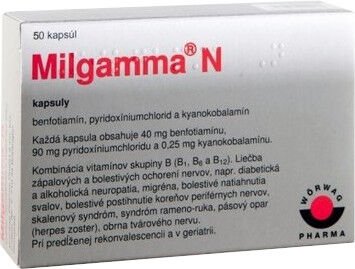 Milgamma N trojkombinacia vitaminov 50 kapsúl
