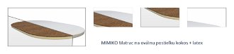 MIMIKO Matrac na oválnu postieľku kokos + latex 72x120 cm 1