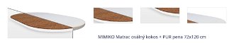 MIMIKO Matrac oválný kokos + PUR pena 72x120 cm 1