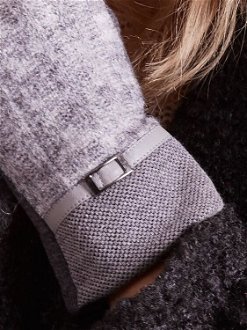 Mittens with knitted dark grey module 9
