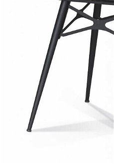 Moderná kovová stolička s polstrovaním stylish - čierna 8