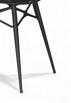 Moderná kovová stolička s polstrovaním stylish - čierna 9