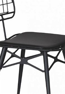 Moderná kovová stolička s polstrovaním stylish - čierna 5