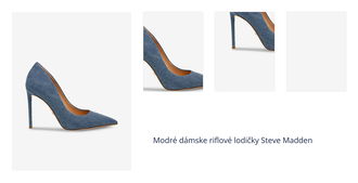 Modré dámske riflové lodičky Steve Madden 1