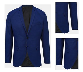 Modré oblekové sako s prímesou vlny Jack & Jones Solaris 3