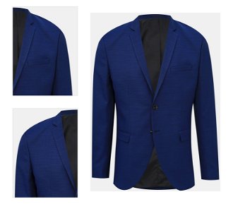 Modré oblekové sako s prímesou vlny Jack & Jones Solaris 4