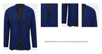 Modré oblekové sako s prímesou vlny Jack & Jones Solaris 1