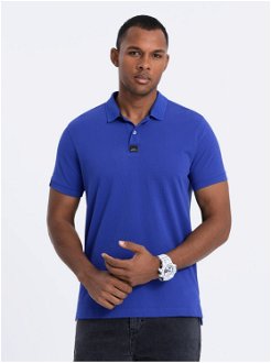 Modré pánske polo tričko Ombre Clothing