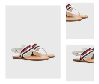 Modro-biele dámske vzorované sandále s koženými detailmi Tommy Hilfiger 3