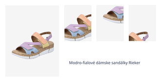 Modro-fialové dámske sandálky Rieker 1