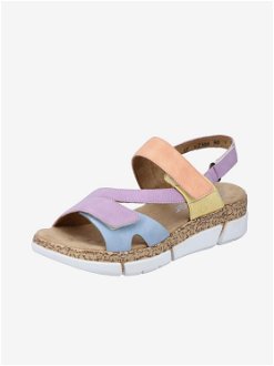 Modro-fialové dámske sandálky Rieker