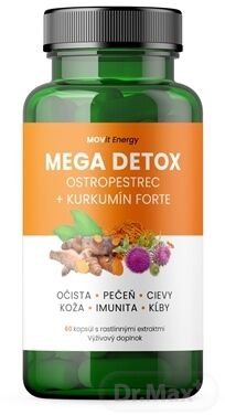 MOVit Mega Detox Ostropestrec + Kurkumín FORTE