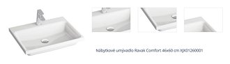 Nábytkové umývadlo Ravak Comfort 46x60 cm XJX01260001 1