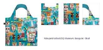 Nákupná taška LOQI Museum, Basquiat - Skull 1