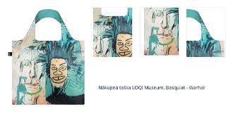 Nákupná taška LOQI Museum, Basquiat - Warhol 1