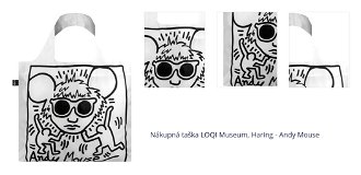 Nákupná taška LOQI Museum, Haring - Andy Mouse 1
