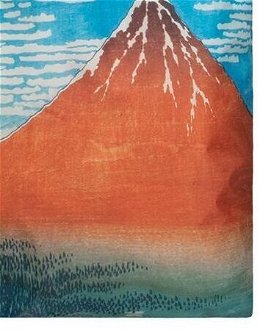 Nákupná taška LOQI Museum, Hokusai - Red Fuji, Mountains in Clear Weather 9