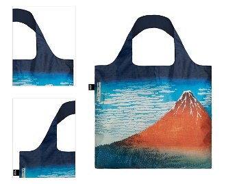 Nákupná taška LOQI Museum, Hokusai - Red Fuji, Mountains in Clear Weather 4