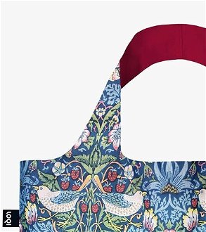Nákupná taška LOQI Museum, Morris - The Strawberry Thief Decorative Fabric Recycled 6