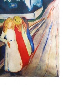 Nákupná taška LOQI Museum, Munch - Four Girls on the Bridge 9