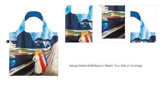 Nákupná taška LOQI Museum, Munch - Four Girls on the Bridge 1