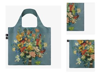 Nákupná taška LOQI Museum, Van Gogh - Flower Pattern Blue 3
