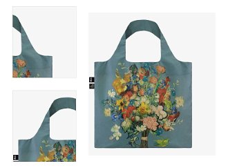 Nákupná taška LOQI Museum, Van Gogh - Flower Pattern Blue 4