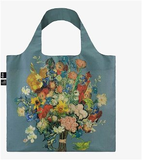 Nákupná taška LOQI Museum, Van Gogh - Flower Pattern Blue 2