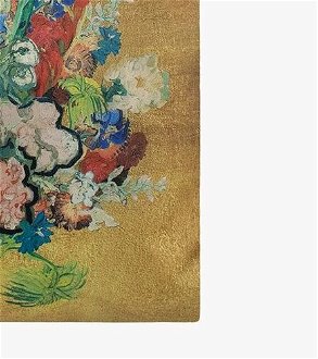 Nákupná taška LOQI Museum, Van Gogh - Flower Pattern Gold 9