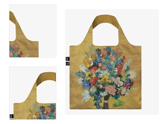 Nákupná taška LOQI Museum, Van Gogh - Flower Pattern Gold 4