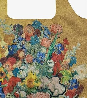 Nákupná taška LOQI Museum, Van Gogh - Flower Pattern Gold 5