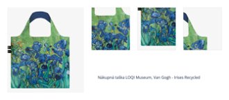 Nákupná taška LOQI Museum, Van Gogh - Irises Recycled 1