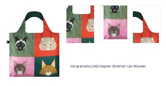 Nákupná taška LOQI Stephen Cheetham Cats Recycled 1