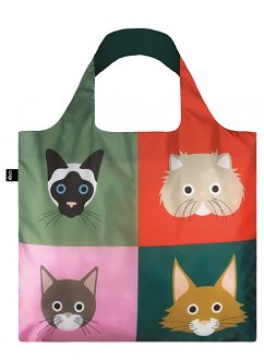Nákupná taška LOQI Stephen Cheetham Cats Recycled 2
