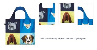 Nákupná taška LOQI Stephen Cheetham Dogs Recycled 1