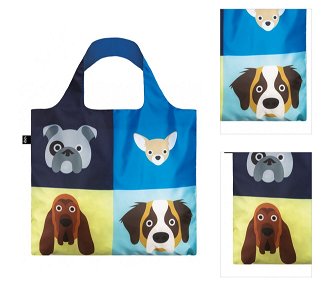 Nákupná taška LOQI Stephen Cheetham Dogs Recycled 3