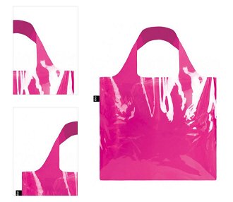 Nákupná taška LOQI Transparent Pink 4