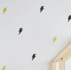 Nálepky na stenu v tvare bleskov do každej izby barva: žlutá 6