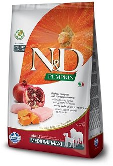 N&amp;D dog GF PUMPKIN ADULT MEDIUM/MAXI chicken/pomegranate - 12kg 2