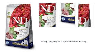 N&amp;D dog GF QUINOA digestion LAMB/fennel - 2,5kg 1