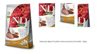 N&amp;D dog GF QUINOA skin/coat QUAIL/COCONUT - 800g 1