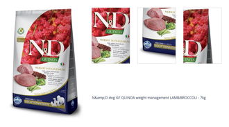 N&amp;D dog GF QUINOA weight management LAMB/BROCCOLI - 7kg 1