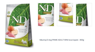 N&amp;D dog PRIME ADULT MINI boar/apple - 800g 1
