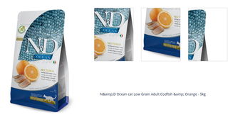 N&amp;D Ocean cat Low Grain Adult Codfish &amp; Orange - 5kg 1