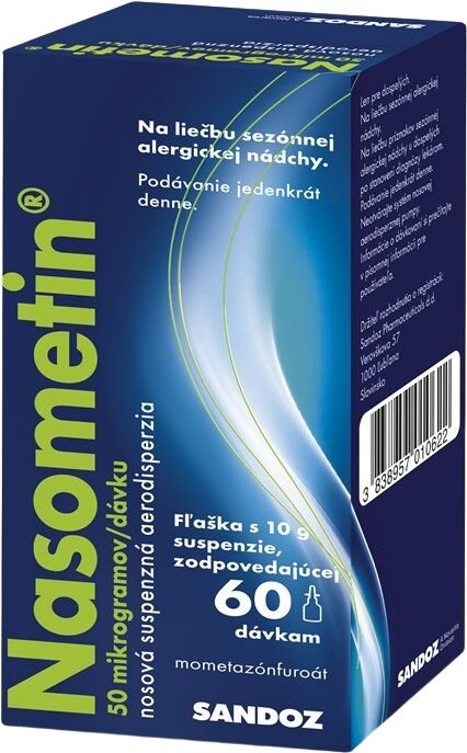 Nasometin 50 mikrogramov/dávka, 10 g