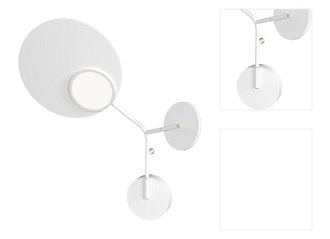 Nástenná lampa Ballon 3 ľavostranná, viac variantov - TUNTO Model: bílý rám a krycí část, panel překližka bílé barvy 3