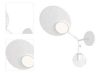 Nástenná lampa Ballon 3 ľavostranná, viac variantov - TUNTO Model: bílý rám a krycí část, panel překližka bílé barvy 4