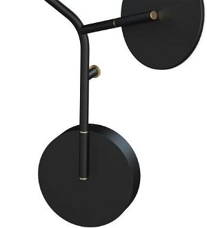 Nástenná lampa Ballon 3 ľavostranná, viac variantov - TUNTO Model: zlatý rám / 24k zlato, upevňující část černá, panel ořechová překližka 9