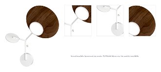 Nástenná lampa Ballon 3 pravostranná, viac variantov - TUNTO Model: bílý rám a krycí část, panel ořechová překližka 1