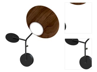 Nástenná lampa Ballon 3 pravostranná, viac variantov - TUNTO Model: černý rám a krycí část, panel ořechová překližka 3